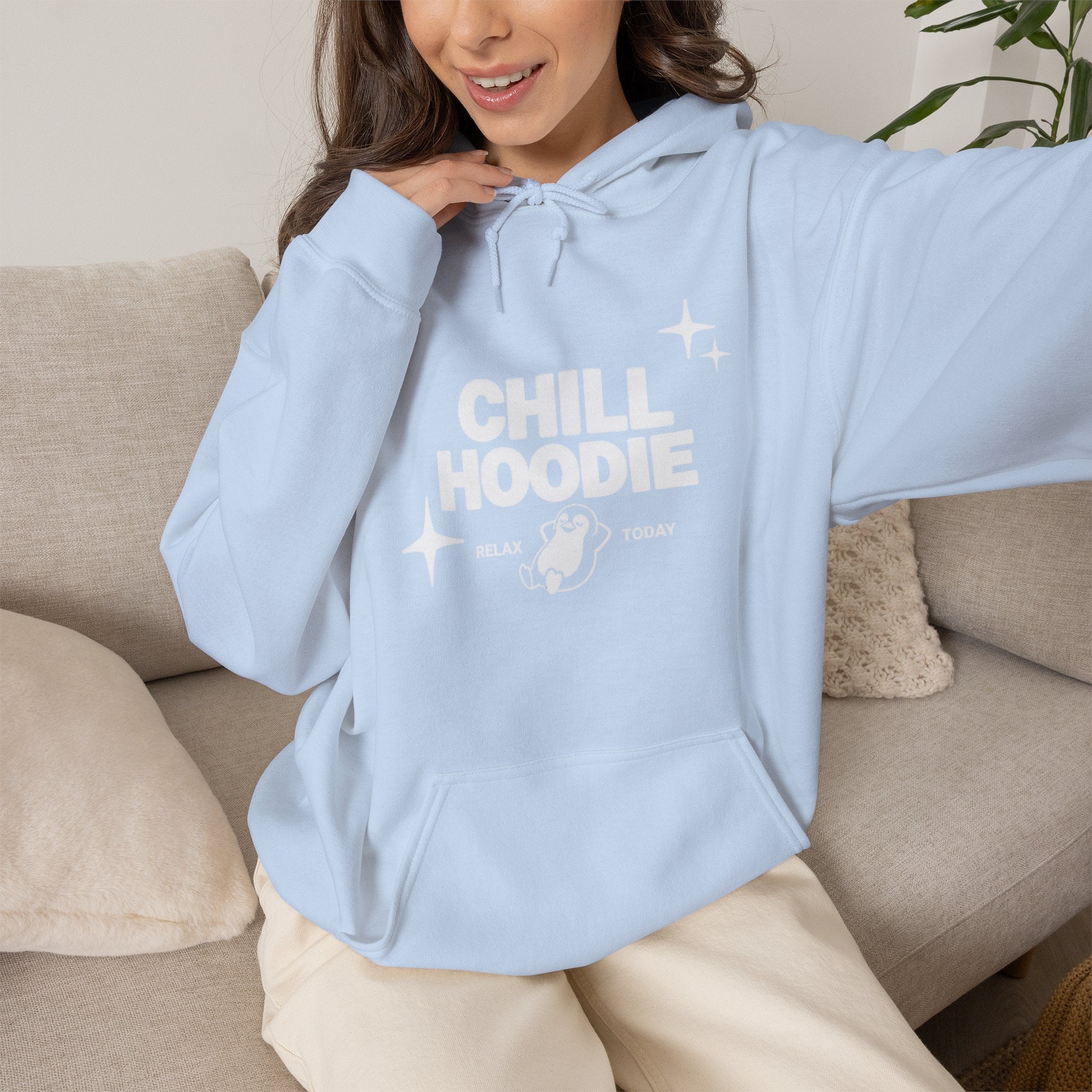 Chill Hoodie Graphic Pullover – Relax Today Black Hoodie