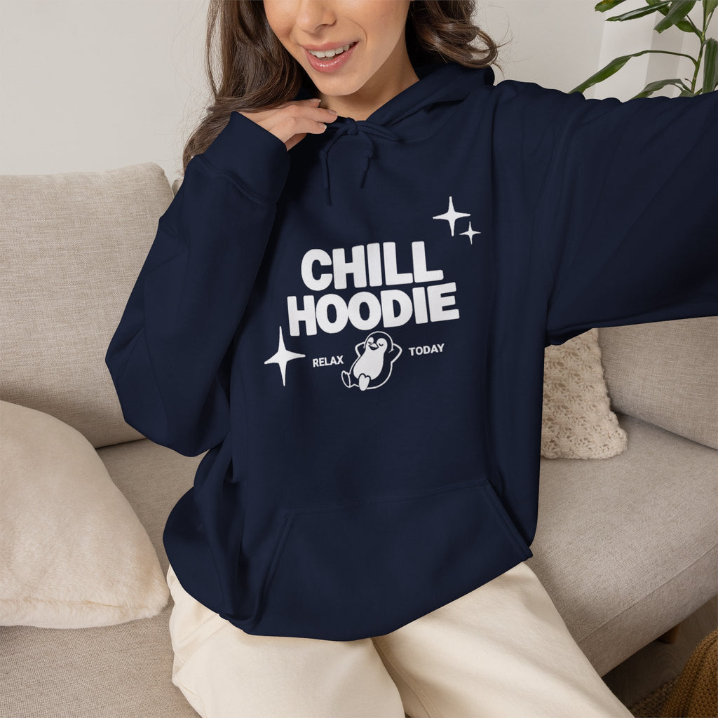 Chill Hoodie Graphic Pullover – Relax Today Black Hoodie