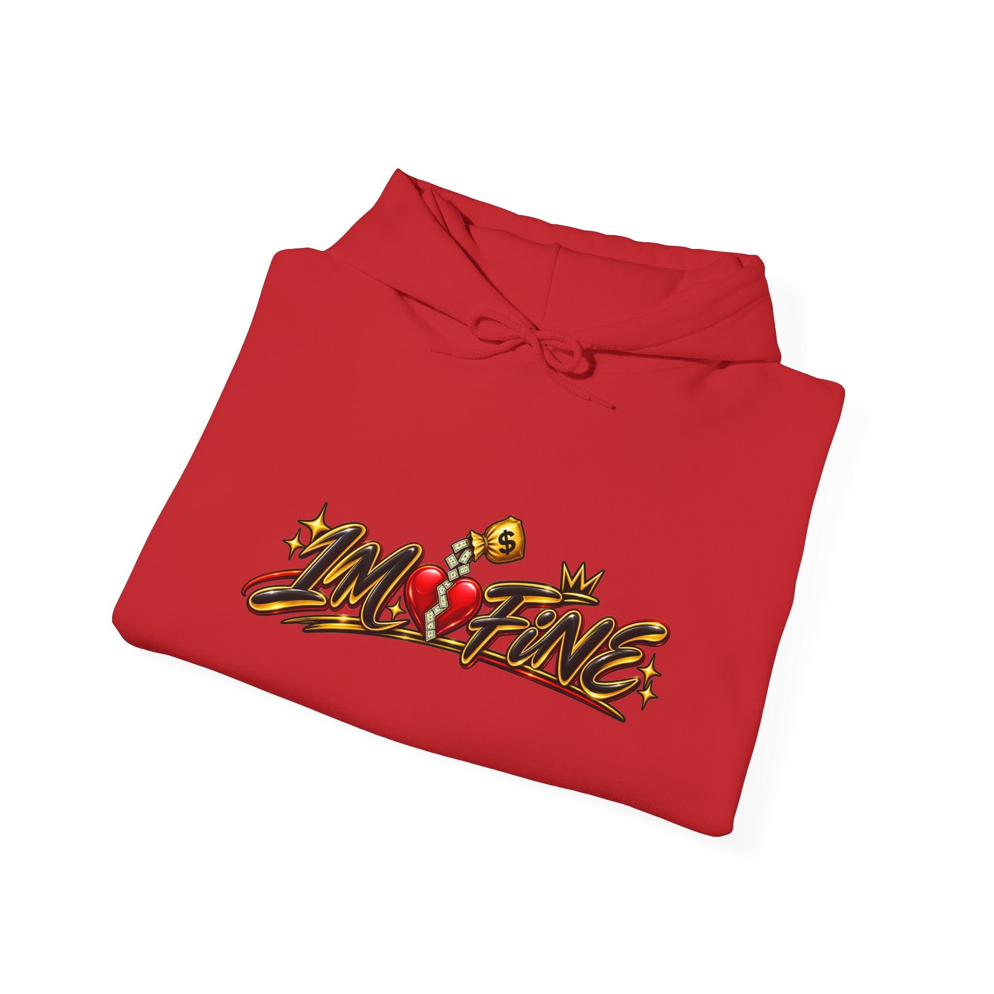 'I’m Fine' Graffiti Streetwear Pullover Hoodie