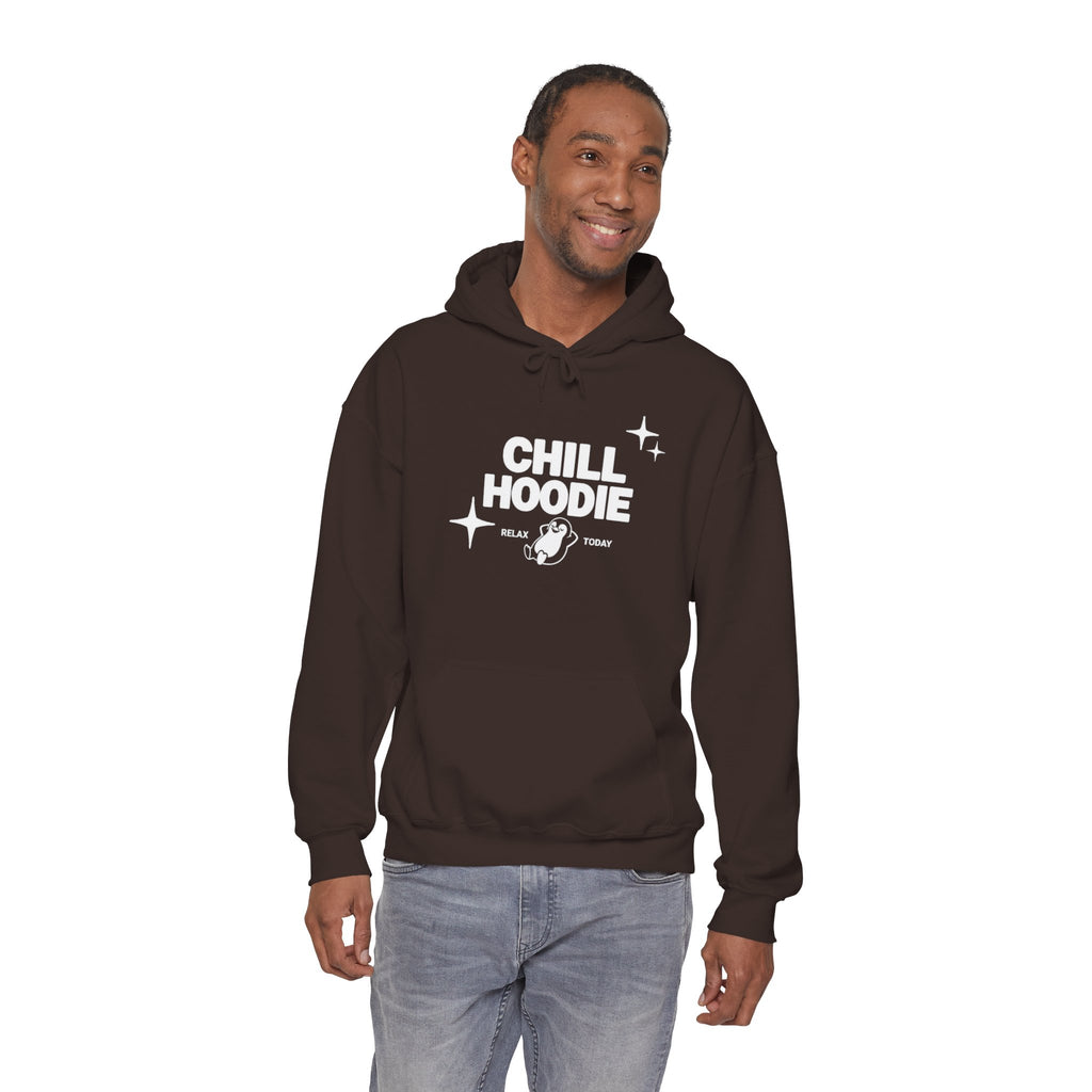 Chill Hoodie Graphic Pullover – Relax Today Black Hoodie