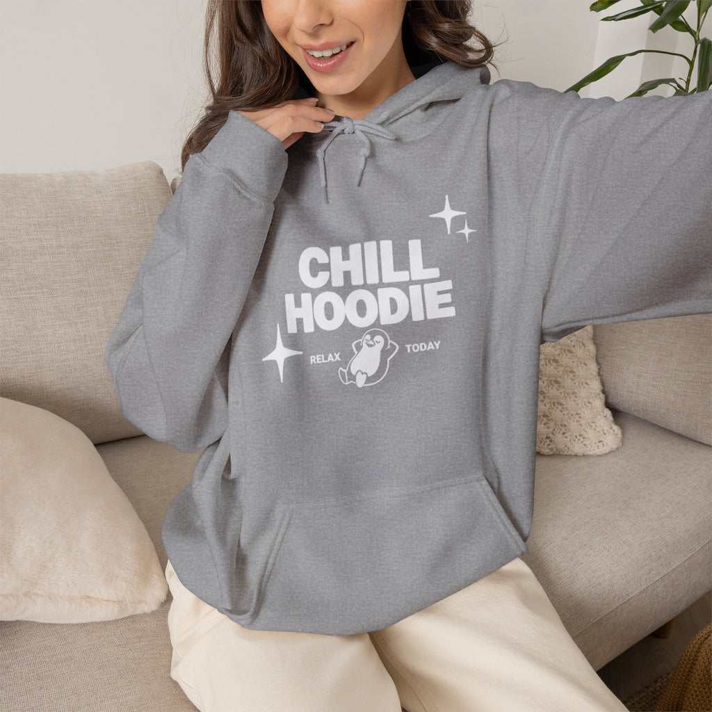 Chill Hoodie Graphic Pullover – Relax Today Black Hoodie