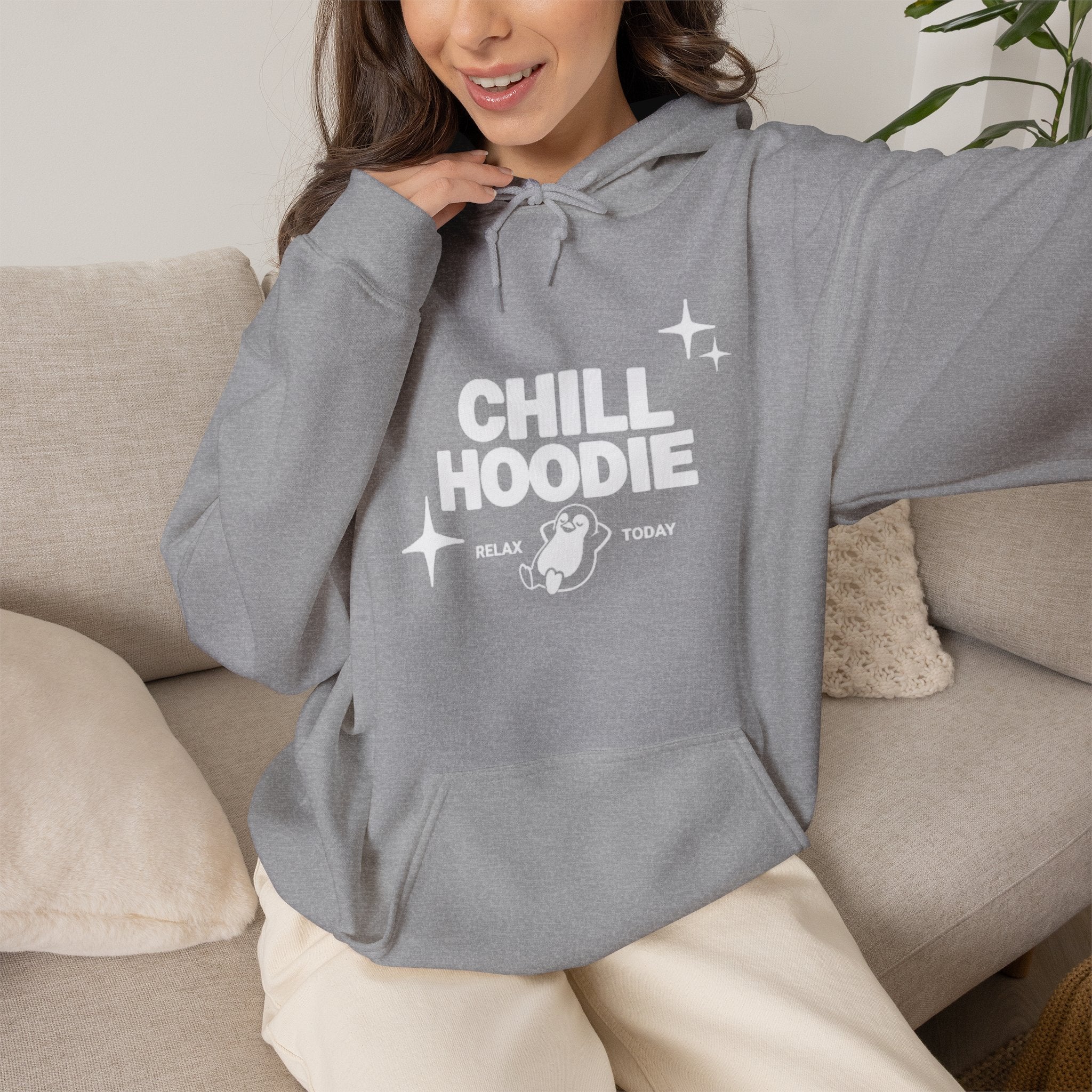 Chill Hoodie Graphic Pullover – Relax Today Black Hoodie