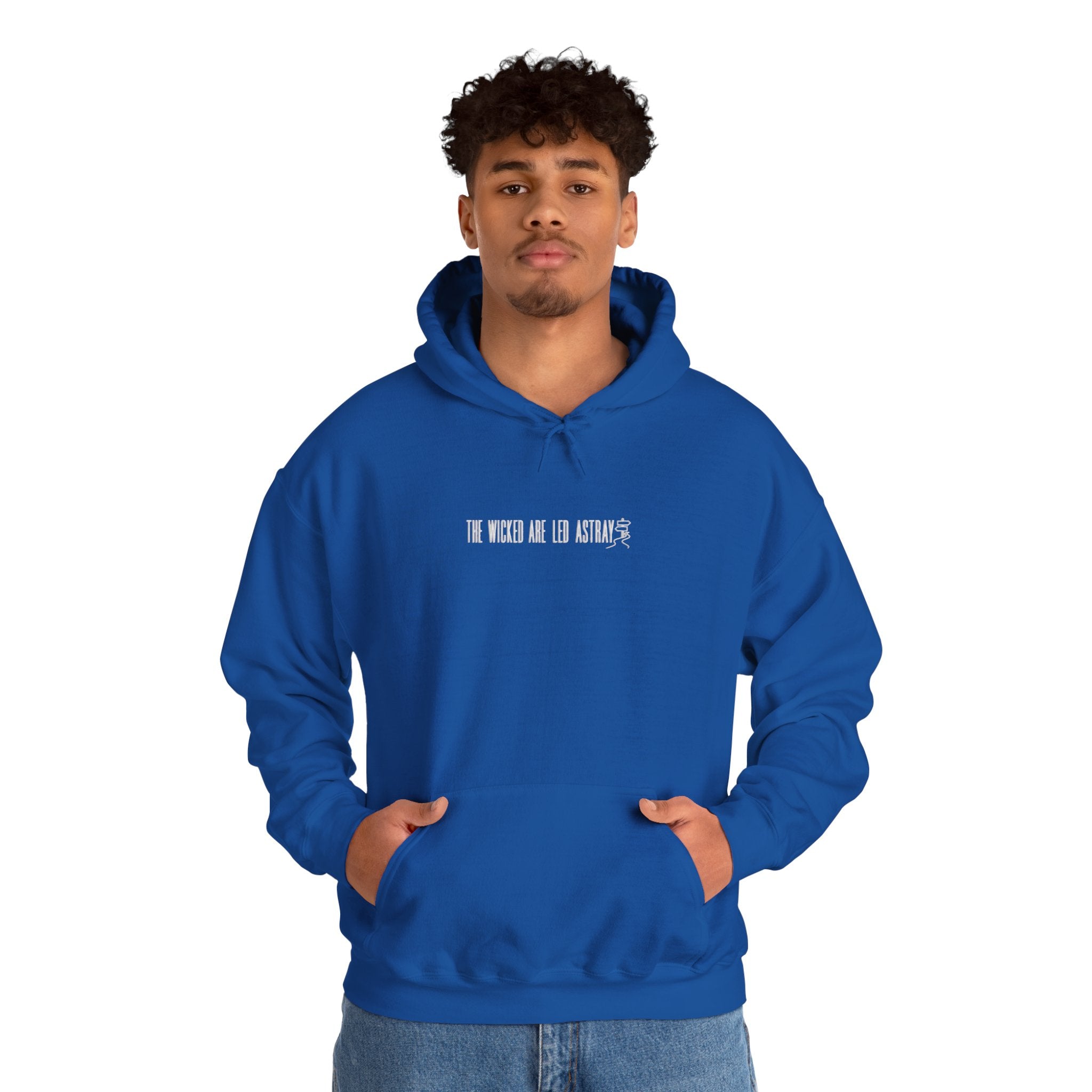 The Wicked Are Led Astray Hoodie — Minimal Gothic Graphic Hoodie