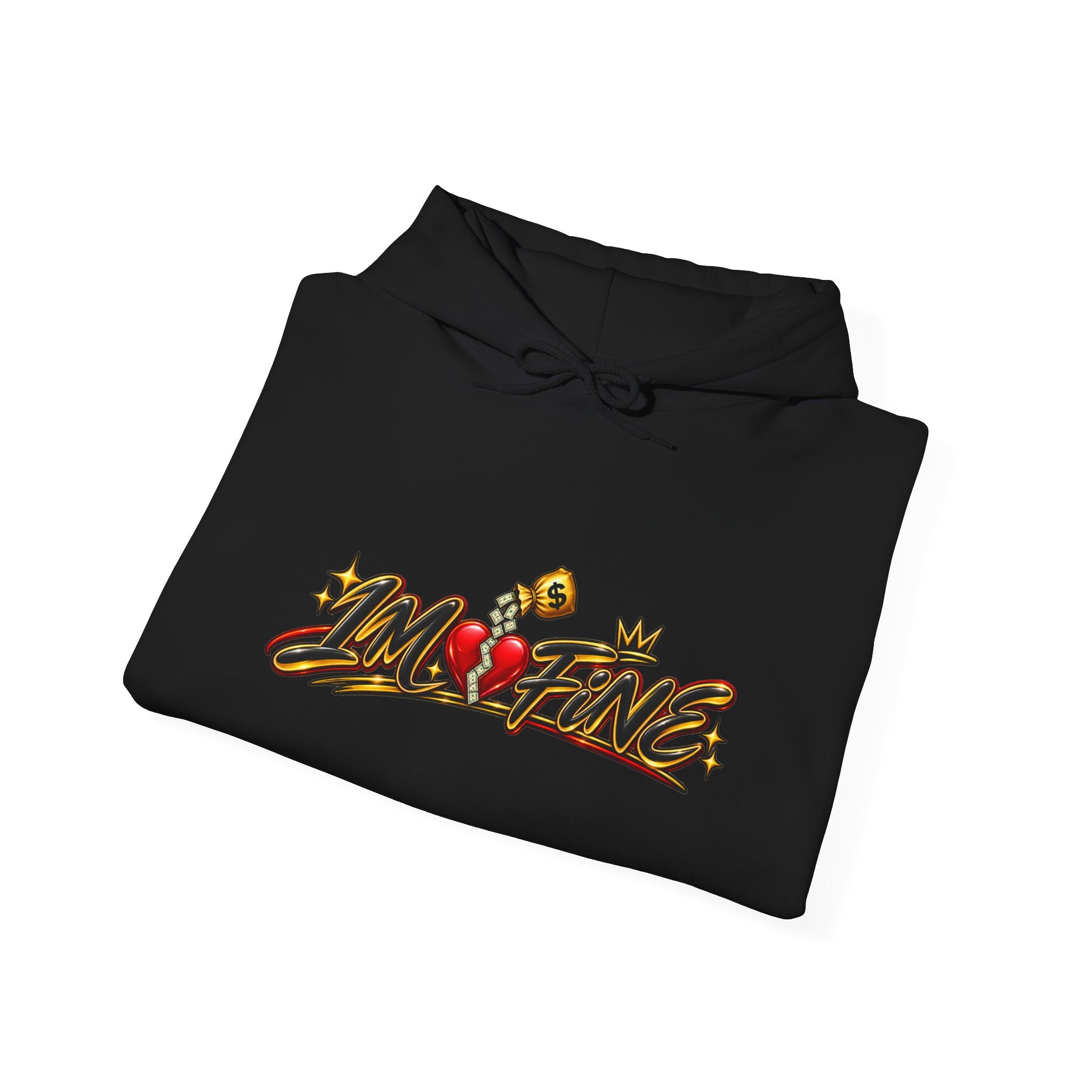 'I’m Fine' Graffiti Streetwear Pullover Hoodie