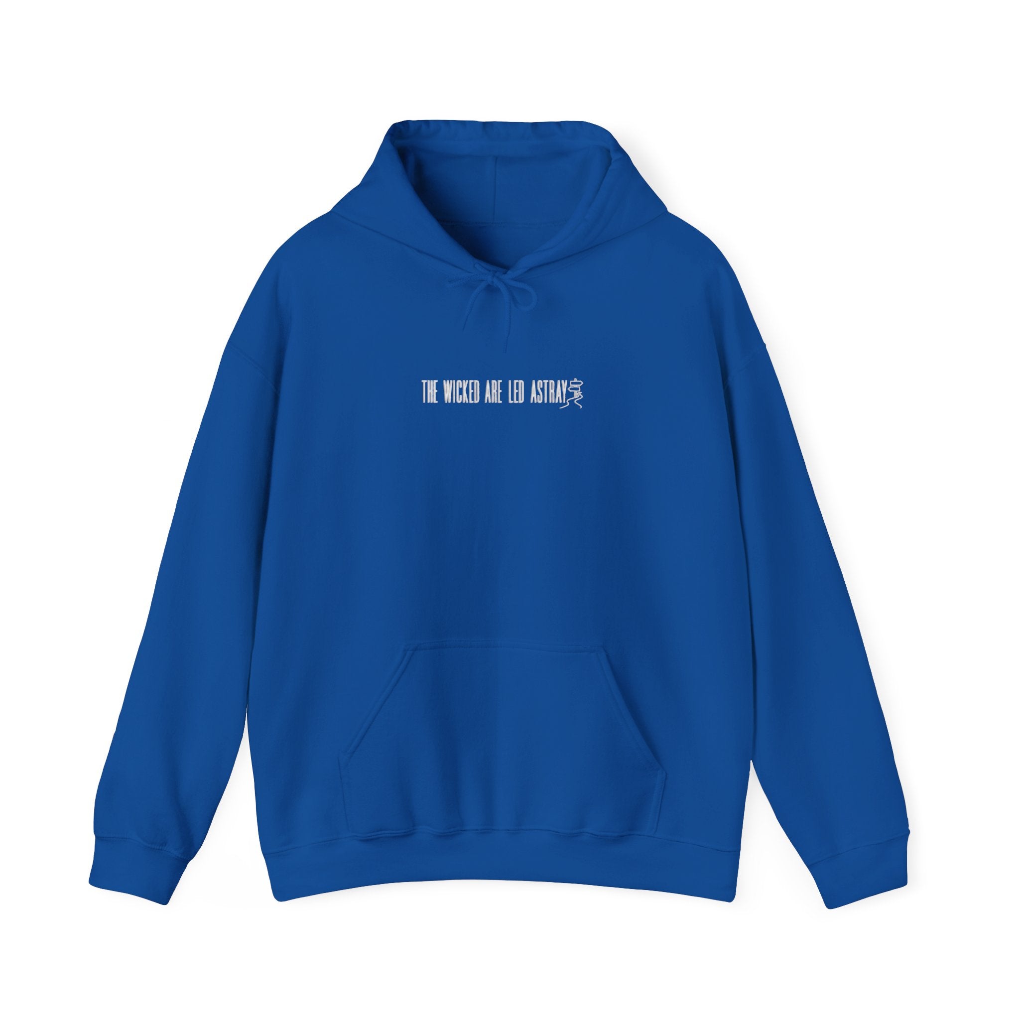 The Wicked Are Led Astray Hoodie — Minimal Gothic Graphic Hoodie