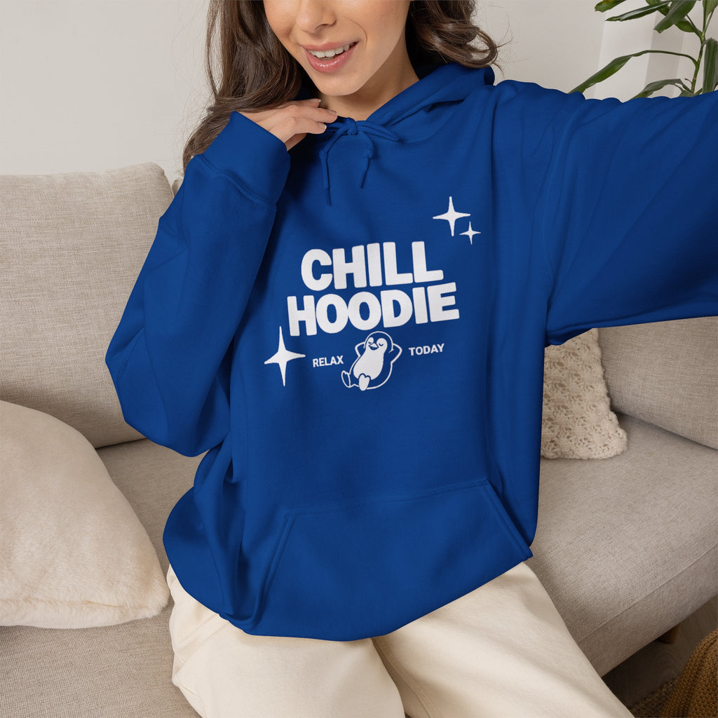 Chill Hoodie Graphic Pullover – Relax Today Black Hoodie