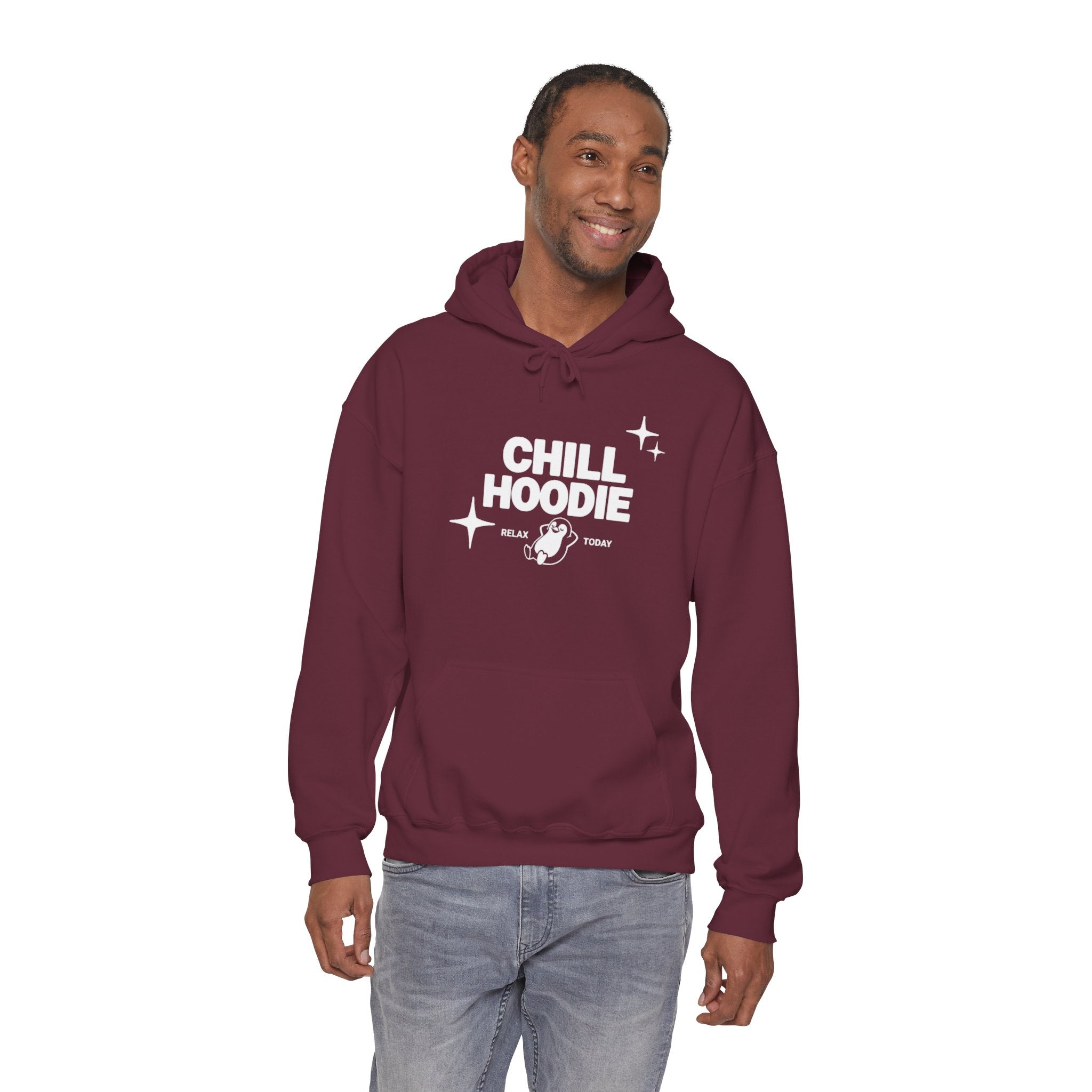 Chill Hoodie Graphic Pullover – Relax Today Black Hoodie