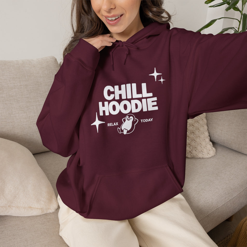 Chill Hoodie Graphic Pullover – Relax Today Black Hoodie