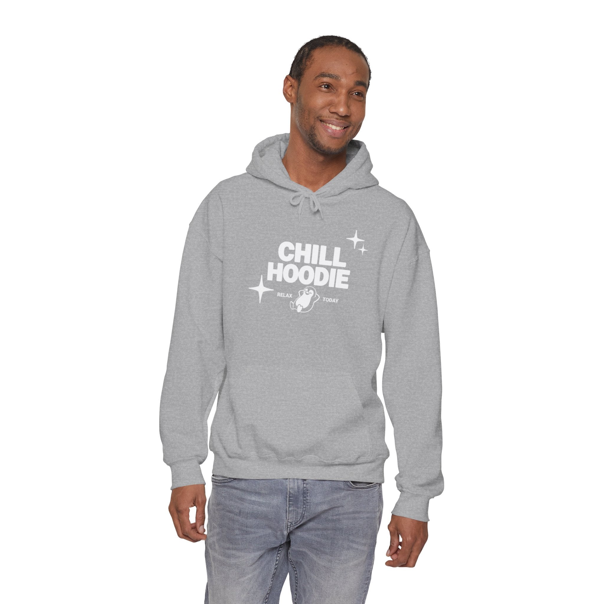 Chill Hoodie Graphic Pullover – Relax Today Black Hoodie