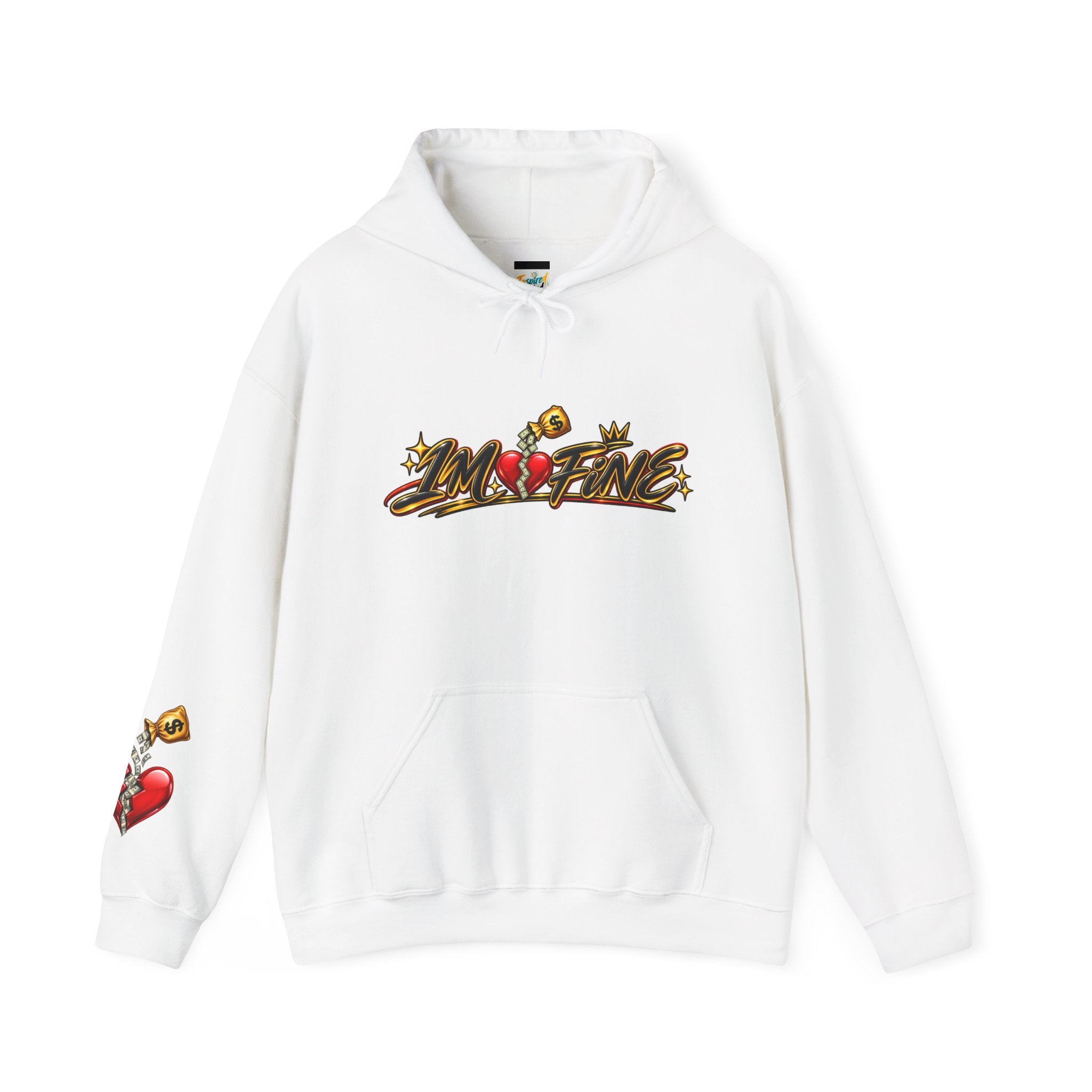 'I’m Fine' Graffiti Streetwear Pullover Hoodie