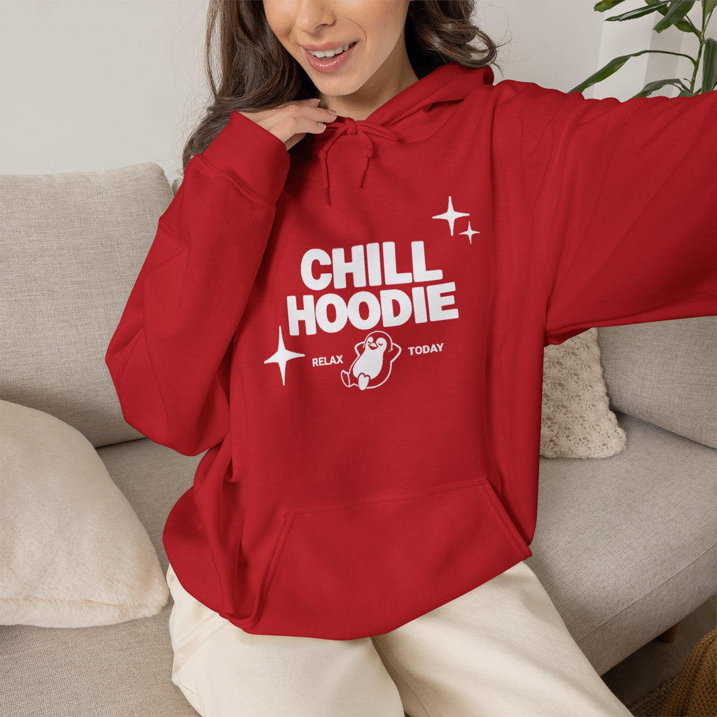 Chill Hoodie Graphic Pullover – Relax Today Black Hoodie