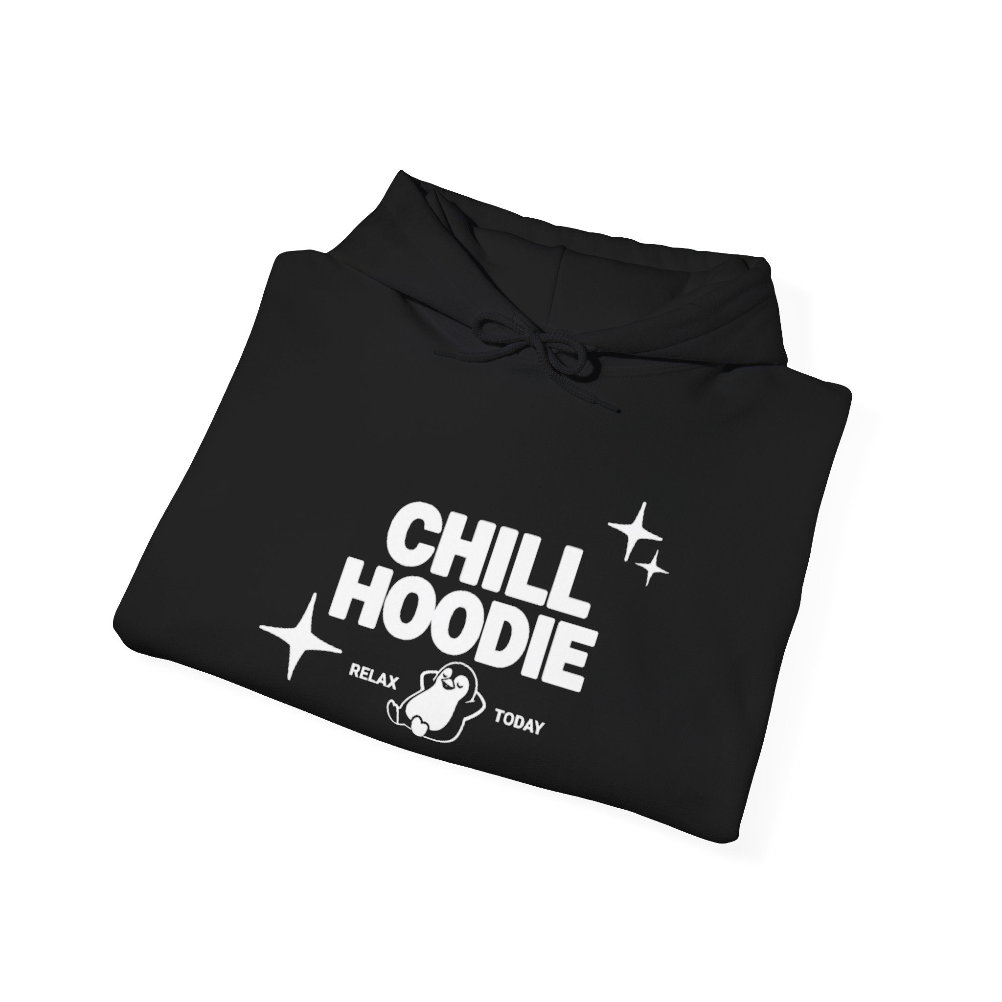 Chill Hoodie Graphic Pullover – Relax Today Black Hoodie