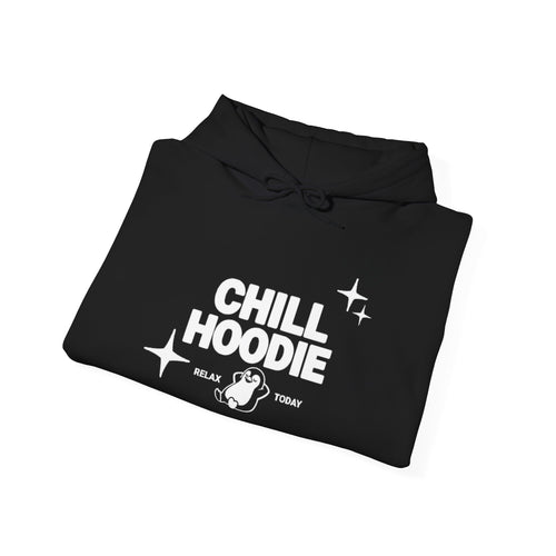 Chill Hoodie Graphic Pullover – Relax Today Black Hoodie
