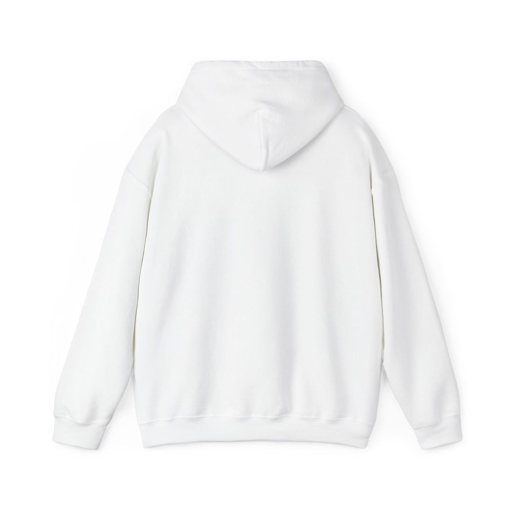 Sunday Hoodie Pullover — Cozy White Hoodie with Retro Aqua Graphic