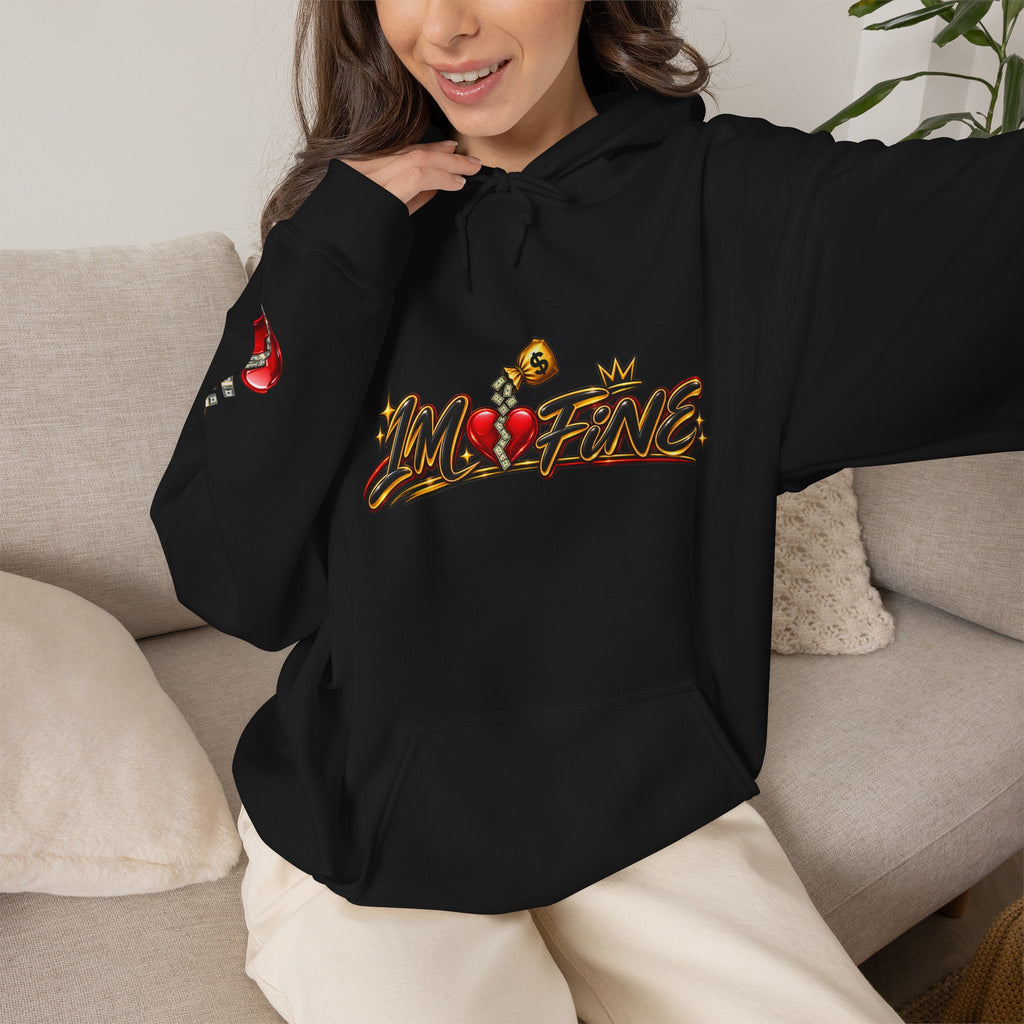 'I’m Fine' Graffiti Streetwear Pullover Hoodie