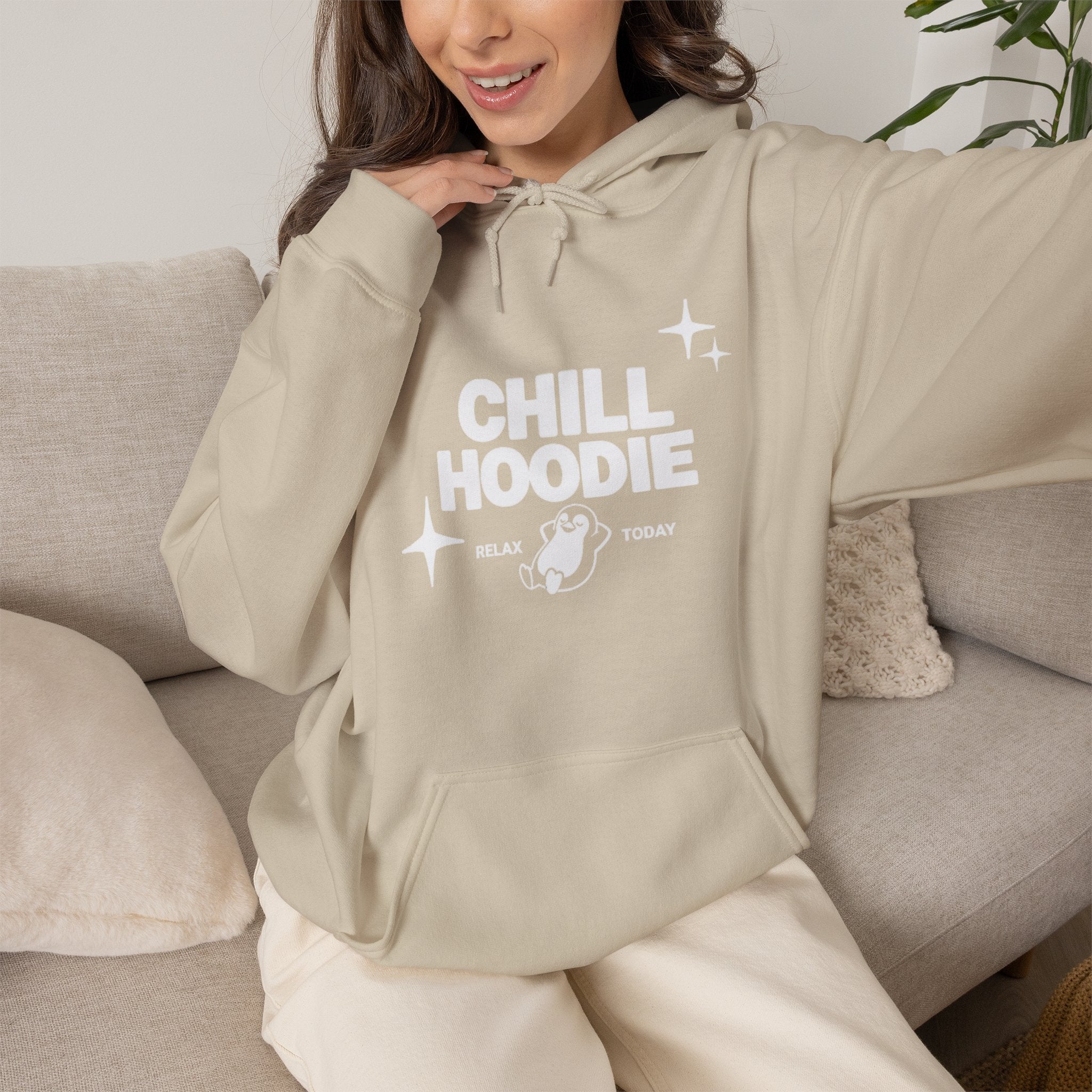 Chill Hoodie Graphic Pullover – Relax Today Black Hoodie