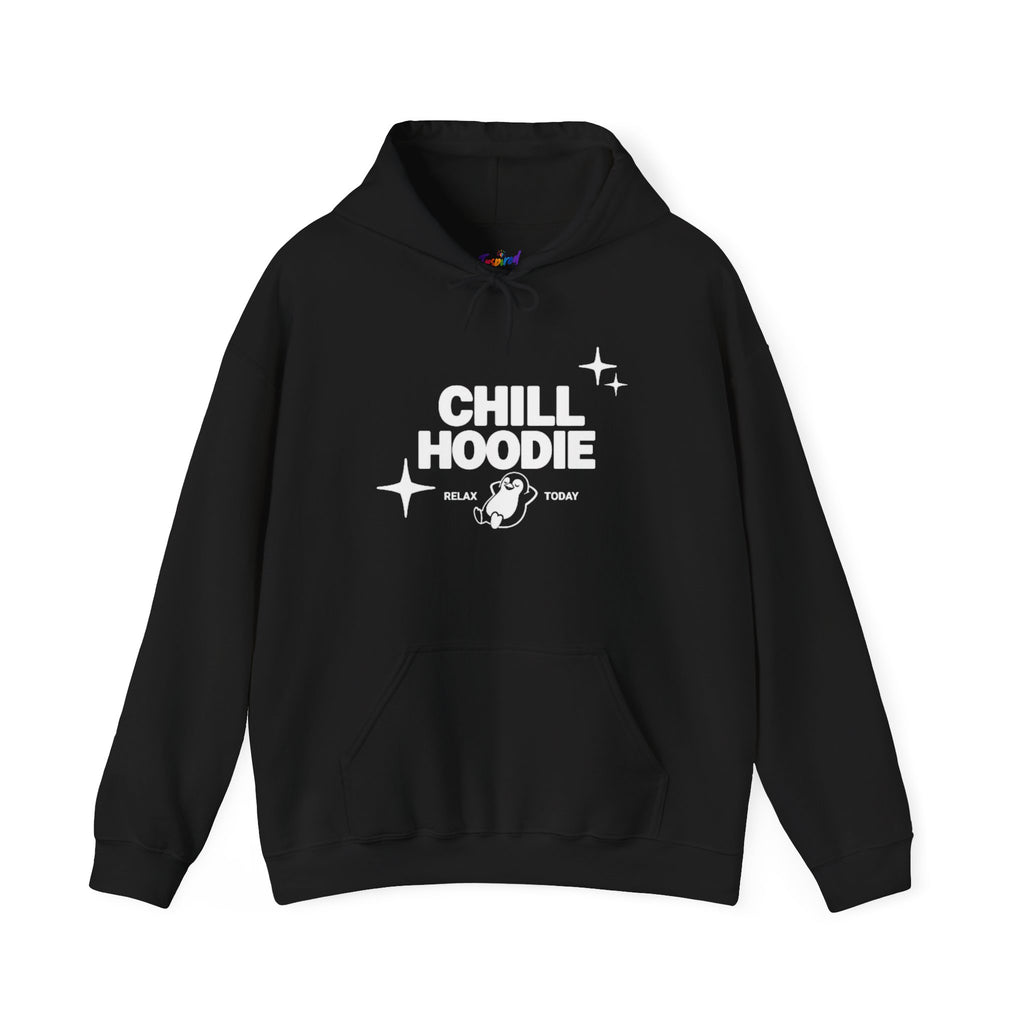 Chill Hoodie Graphic Pullover – Relax Today Black Hoodie