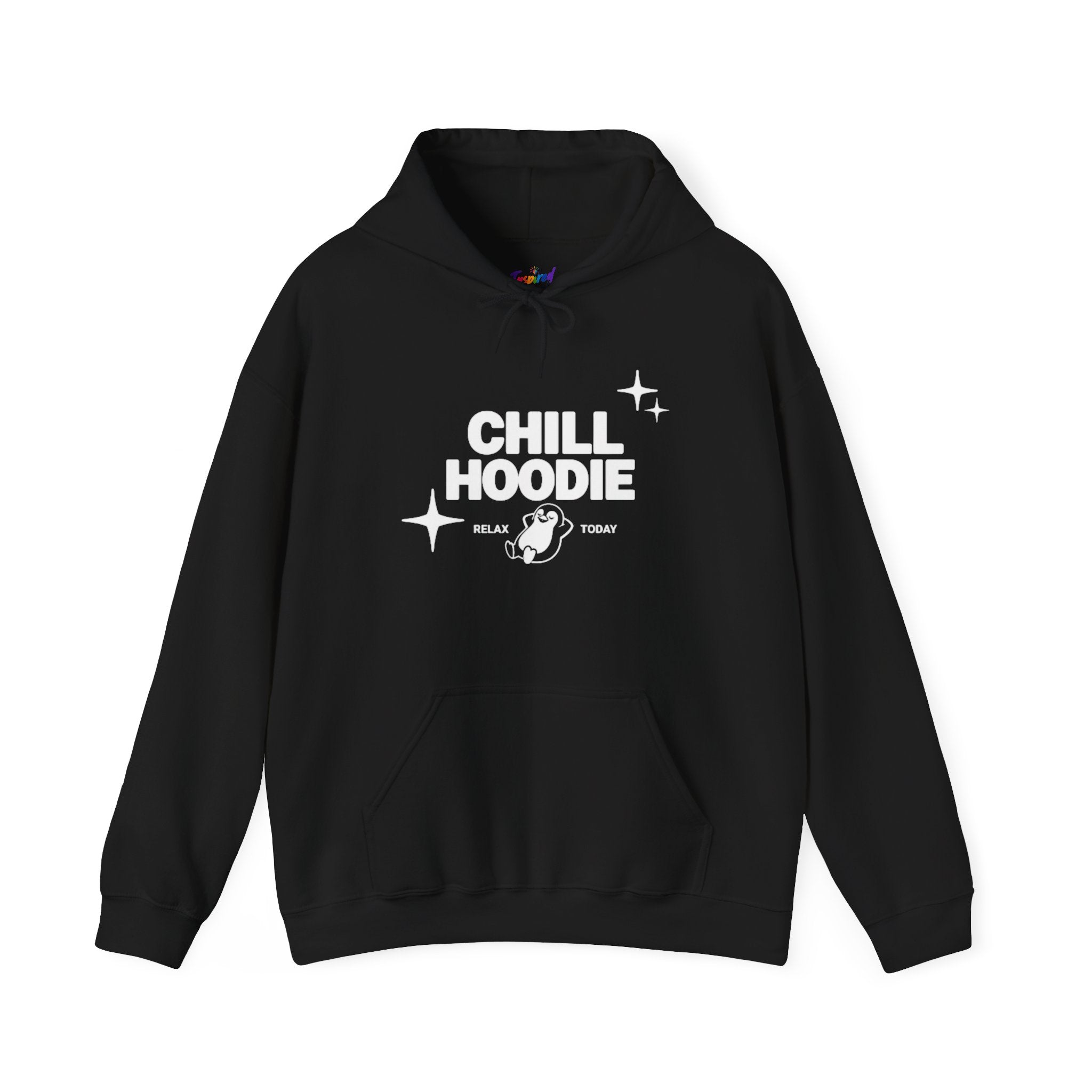 Chill Hoodie Graphic Pullover – Relax Today Black Hoodie