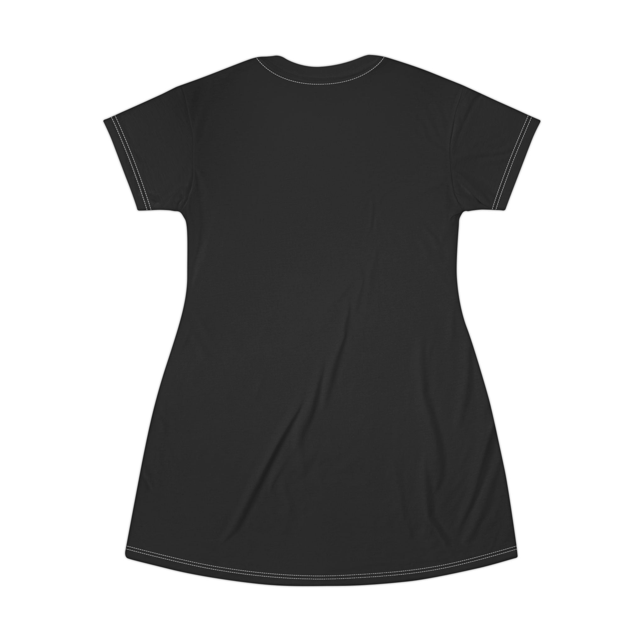 Inspire T-Shirt Dress — Motivational Black AOP Tee Dress